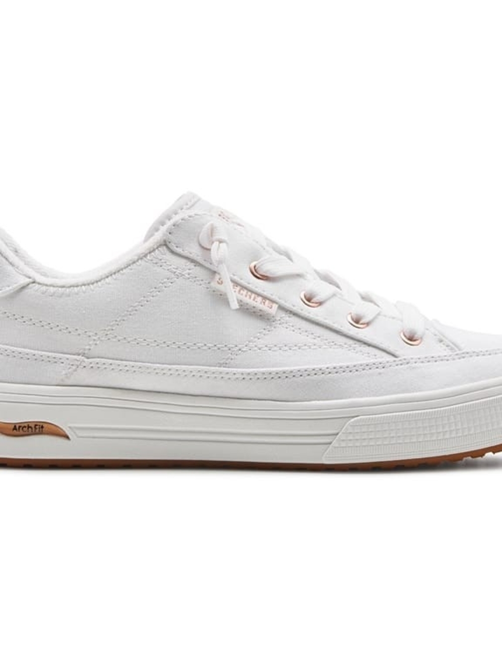 Skechers Women's White Low-Top Casual Sneakers - Picture 3 of 7